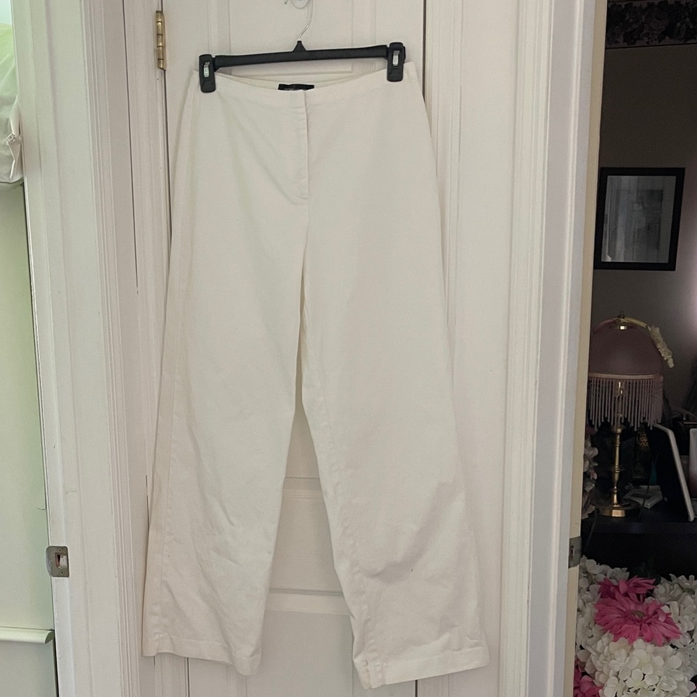 Moda International White Cotton Pants